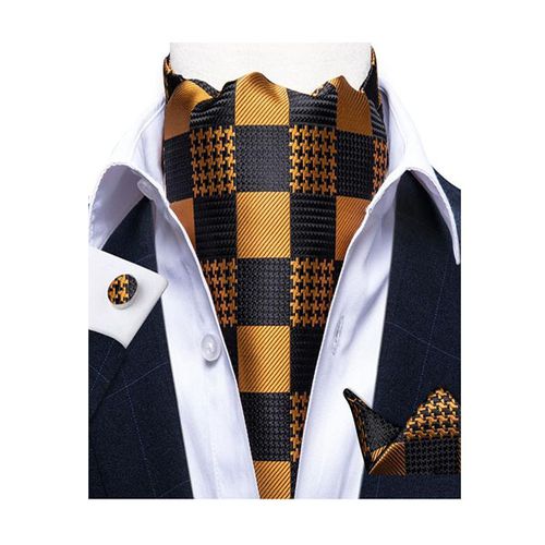 Men's Set Consisting Of Three Pieces (tie - Handkerchief - Cufflinks)