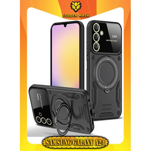 For Samsung Galaxy A24 4GA25 Camera Lens Camera Protection Supports Wireless Charging With Magnetic Ringe Black