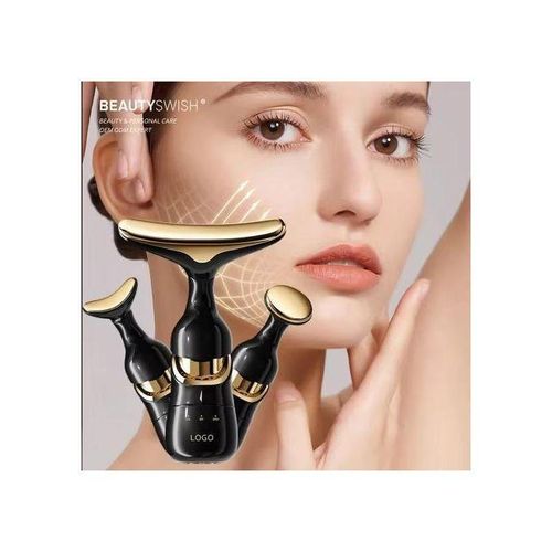 عصا تنحيف ورفع الوجه 3 في 1 - مدلك للوجه والرقبة والعينين مع آلة اهتزاز مكثفة لتدليك الوجه، شد البشرة وتألقها وأداة تجميل لتقليص الوجه - قد يختلف اللون - جهاز رفع الوجه