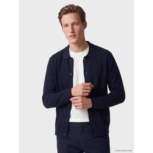 Regular Fit Polo Collar Men's Knitwear Cardigan