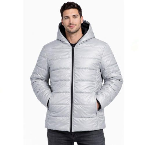 Jacket Bomber Hoodie Long Sleeves padded Fiber Inside - OffWhite