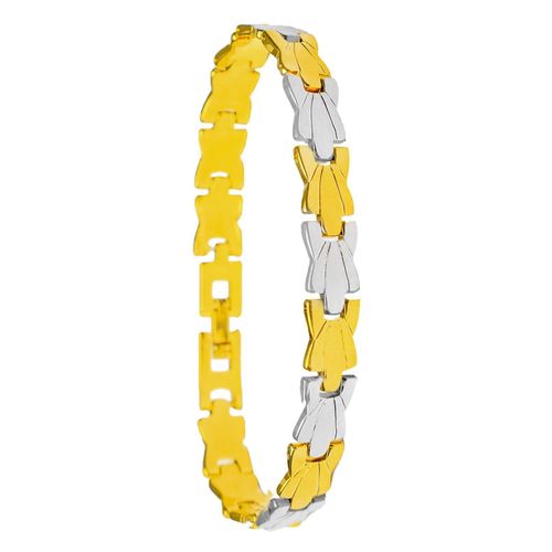 Elegant bracelet for women made of stainless steel, plated with 18K gold. Perfect for weddings and special occasions, offering a luxurious and timeless design