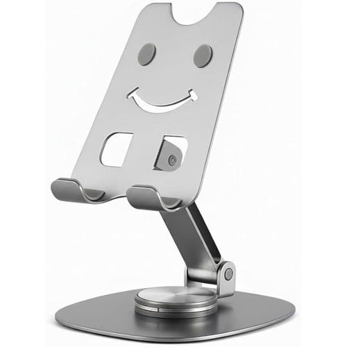 Aluminum Alloy Desktop Phone Stand, Multifunctional Foldable 360-degree Rotating Tablet Stand For Watching TV Shows And Live Streaming On Mobile Phones.
