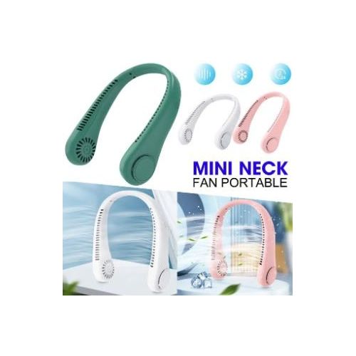 USB Rechargeable Neck Fan – 3 Speed Portable Hands-Free Bladeless Wearable Cooling Fan for Travel, Work & Summer Heat Relief