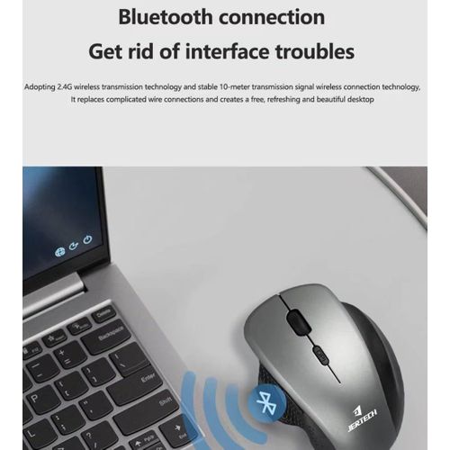 W500 Silent Rechargeable Dual Mode Blutooth / 2.4G Wireless Mouse 10m – 6 Buttons – Power Saving On/Off button – 2400 DPI – Lightweight – For Gaming Business Black