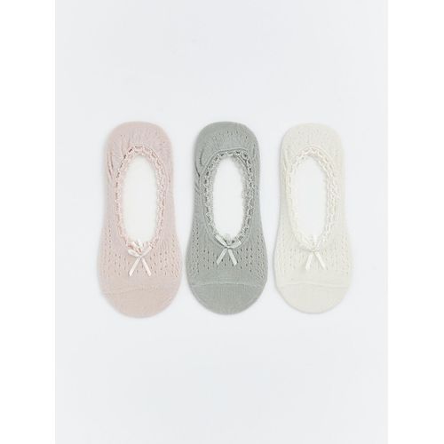 Women's Bow Lace Detail invisible Socks 3-Pack