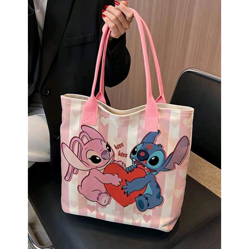 Back To School Season Disney Cute Cartoon Stitch Pattern Printed Tote Bag