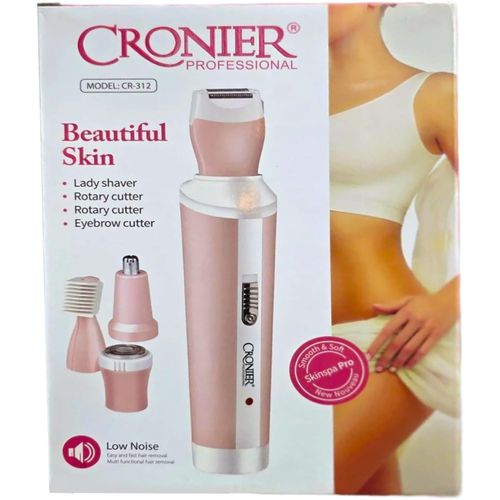Professional 4-in-1 shaver for women, for face, legs, underarms, bikini area, eyebrow trimming, ear and nose hair trimming, face and body device.
