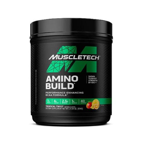 Amino Build 40 Servings - 40-Day Supply - Advanced BCAA, Muscle Recovery & Electrolyte Hydration Matrix - Non-GMO & Gluten-Free