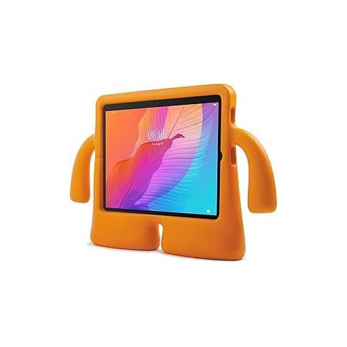 برتقالى جراب حماية بتصميم كرتوني لسامسونج جالاكسي تاب مضاد للصدمات ومناسب للاطفال - Tab A9 8.7 Inch 2023