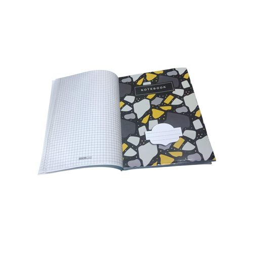 School Notebook Stapled Half Centimeter 60 Sheets Marble Design Coated Cover
