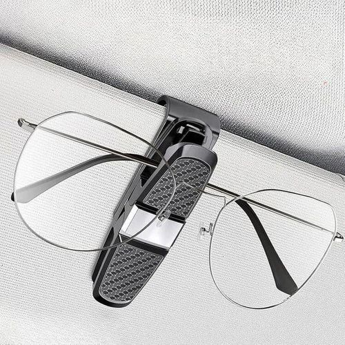 Glasses Holder, Leather Sunglasses Holder, Car Sunglasses Holder, Glasses Stand, Double-Ended Ticket Card Holder, Car Sun Visor Clip