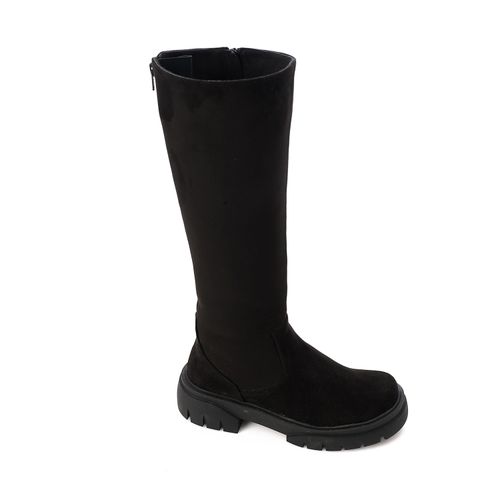 Expandable Wide Calf Suede Knee High Boots