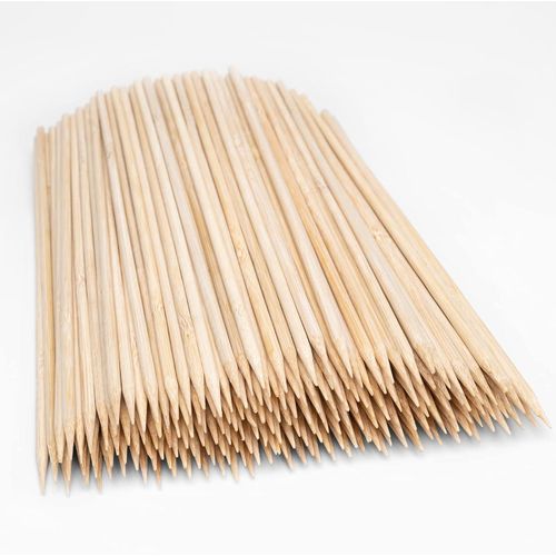 12 inch Bamboo Skewers, 100 PCS Natural Wooden Skewers for Grilling, Fruit, BBQ, Corn & More Food, Kabob Sticks Suitable for Party, Kitchen and Crafting