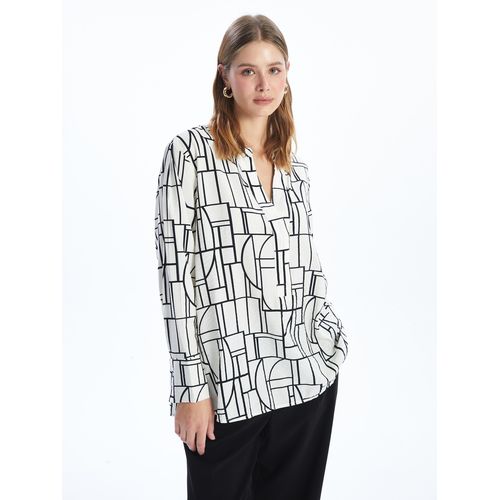 Tie Neck Floral Blouse