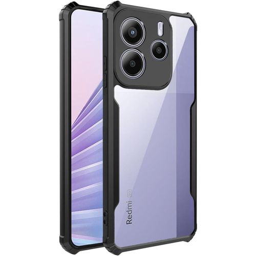 Case for Xiaomi Redmi Note 14 5G Case Transparent Hard Use Acrylic PC Flexible Edge TPU Cover, Camera Protector Lens Shockproof Rigid Bumper Case DF