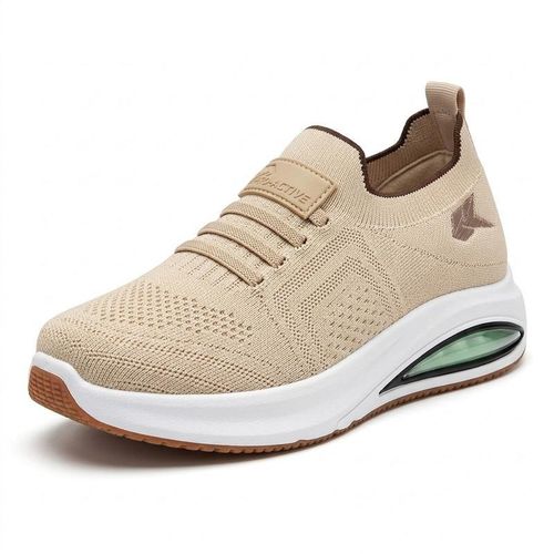 Women's Beige/Tan Comfortable Slip-On Walking Shoes
