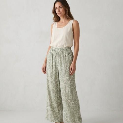 Wide Leg Pocketed High Waist Wide Leg Long Length Viscose Trousers