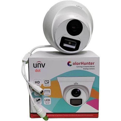 UNV Uniview UNV UAC-T112-F28-W Surveillance Camera – 2MP, 2.8mm Lens, Color Night Vision, Built-in Flashlight, Weatherproof