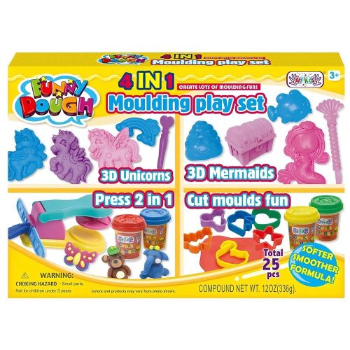 Art Kids Funny Dough 4In1 Moulding Play Set - 4350