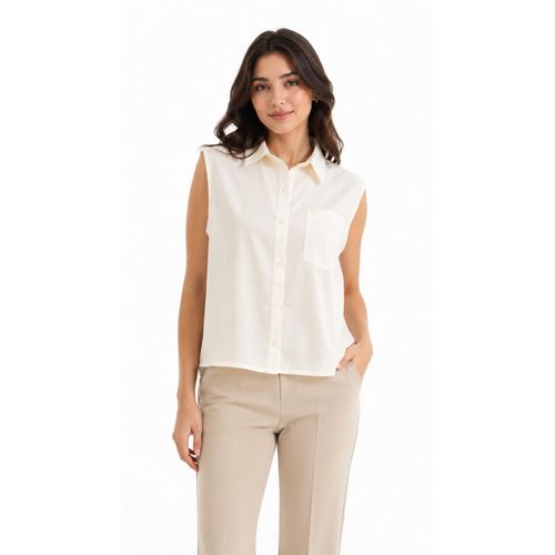 WOMEN Buttoned Down Shirt and its sleeveless