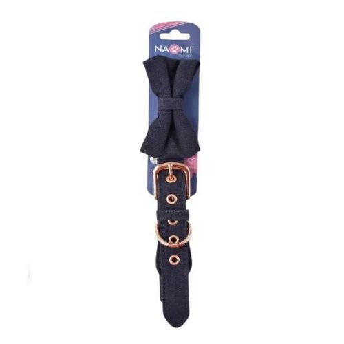 Medium Blue Dog Collar with Bow