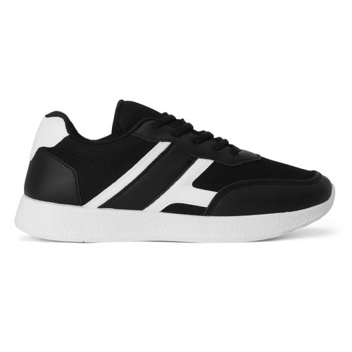 T50 Men’s Lightweight Casual Sneakers - Mesh Details with Diagonal Side Stripes