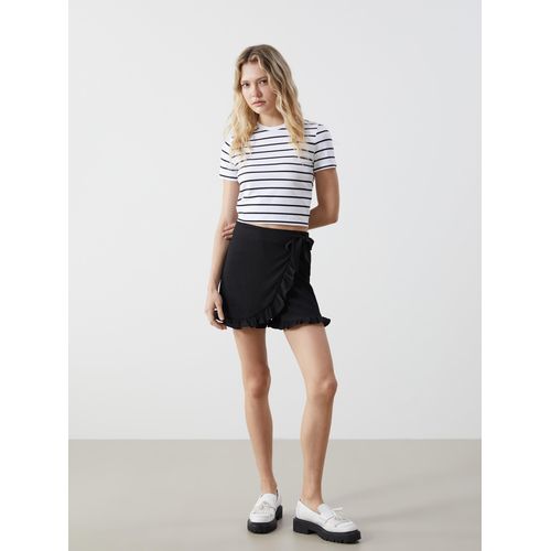 Elasticated Waist Textured Womens Skort
