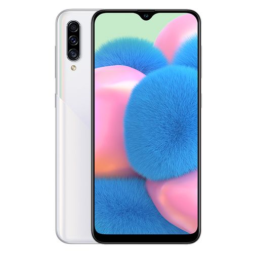 Galaxy A30s - 6.4 بوصة 64 جيجا/4 جيجا ثنائي الشريحة 4G - أبيض Prism Crush