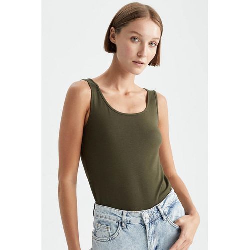 Slim Fit Crew Neck Undershirt - D.Khaki