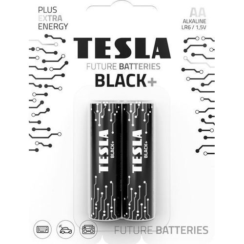 بطاريات قلوية AA سوداء - عبوة من 2