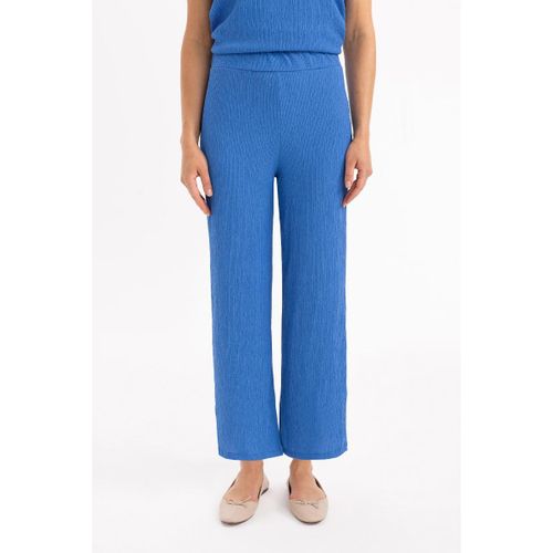 Woman Wide Leg Trousers - Royal