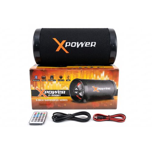 P-500BT Portable Bluetooth Speaker – 5 Inch – USB – Remote Control – Powerful Bass – Black