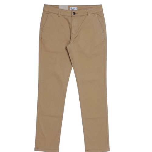 Men’s Regular-Fit Gabardine Pants with Side Pockets – Camel