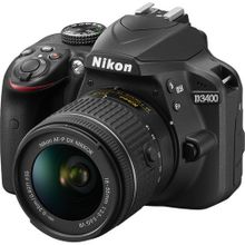 D3400 DSLR كاميرا مزود بعدسة 18-55 ملم - أسود