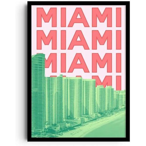 Giftaty Travel & Cities Frames - Wall Art - Home Decor (Miami)