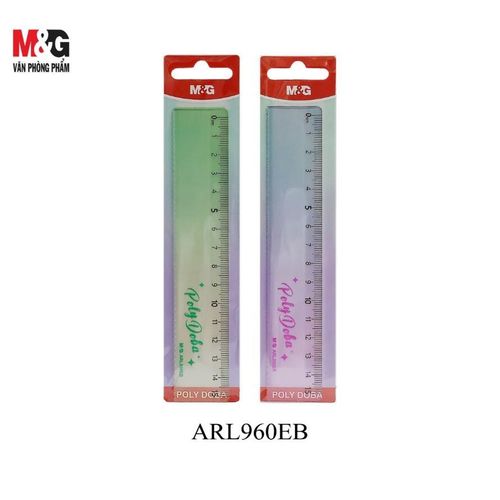 مسطرة بلاستيكية شفافة من تشينغوانغ بولي دووبا - 15 سم - قطعة واحدة - رقم: ARL960EB