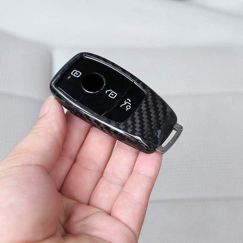 Car Remote Key Fob Case Shell Repalcement Carbon Fiber Key Shell Case Cover Trim for Mercedes Benz E Class W213 2016 2017 2018 for Mercedes Benz S Class W222 2014 2015 2016 2017 2018
