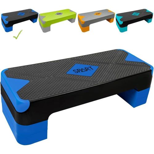 Adjustable Workout Aerobic Stepper, Aerobic Exercise Step Platform with 4 Risers, 3 Levels Adjust 4 - 6 - 8, 26.77 Trainer Stepper with Non-Slip Surface For Home Gym & Extra Risers Options