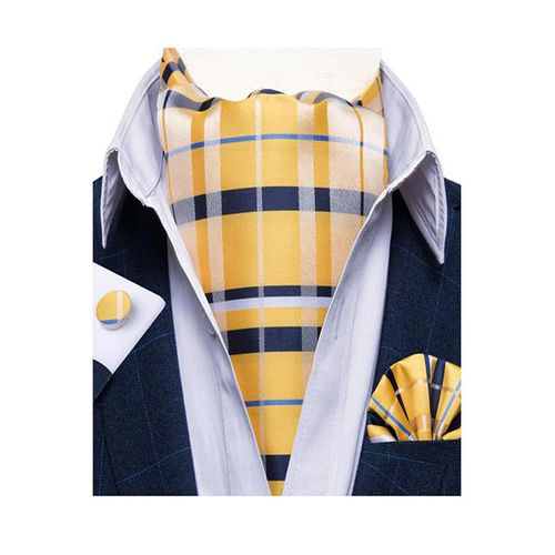 Men's Set Consisting Of Three Pieces (tie - Handkerchief - Cufflinks)