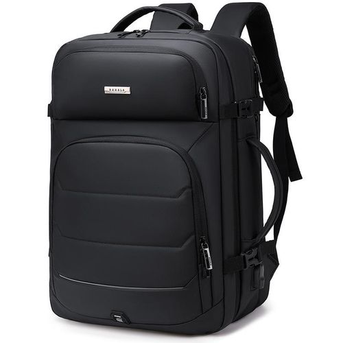 Versatile expandable smart backpack for laptops and travel featuring a USB port suitable for men and business use