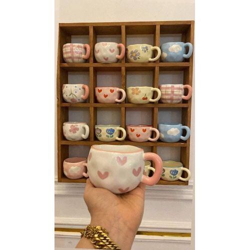 Ceramic Mug with Handle, Multi Designs, 400 ml, Microwave and Dishwasher Safe
