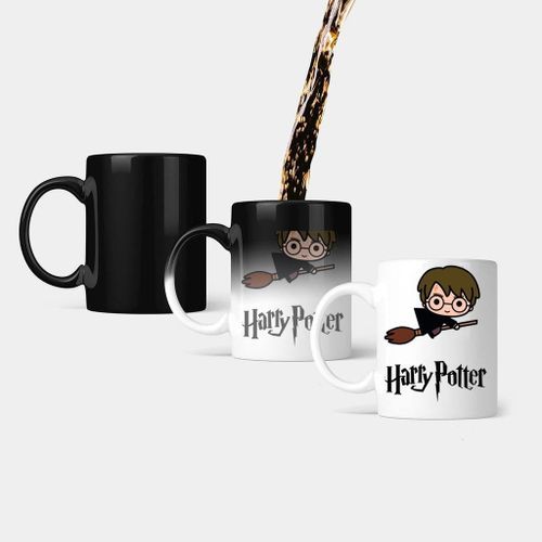 Ceramic Magic Mug - Harry Potter - Black