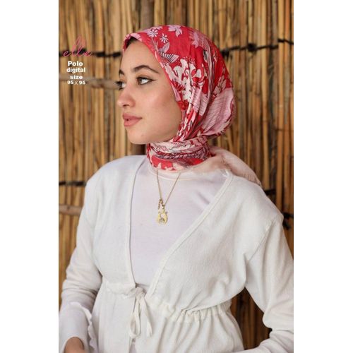 Elegant Multicolour Patterned Soft Cotton Hijab Scarf for Women