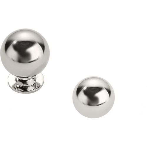 khtmeware 10 Pack 1 Inch Polished Nickel Cabinet Knobs Small Ball Kitchen Cabinet Hardware Drawer Knobs Pulls for Drawers.