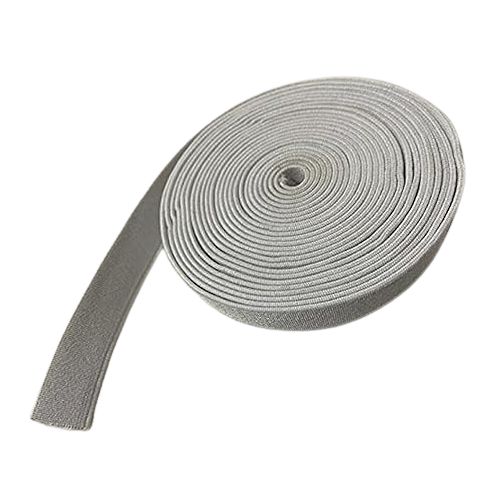 استيك ملابس مبطط عرض 2 سم بكرة طول 5 متر ابيض - قد يختلف اللون