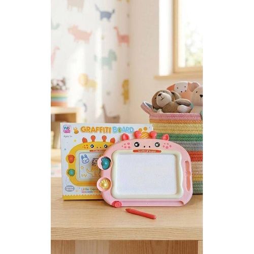 Giraffe-shaped magnetic drawing board for children, equipped with a magnetic pen and two stamps, a manual eraser, safe design made of ABS plastic, a reusable educational toy, ideal for gifts and holidays for children 3+ (shape may vary)