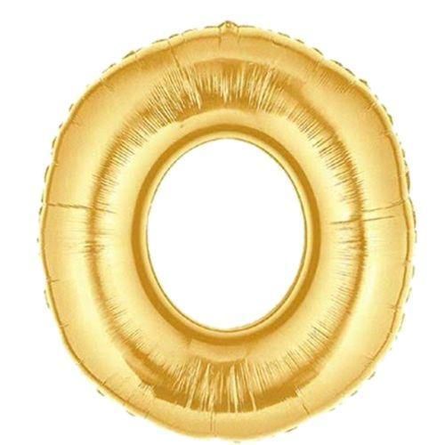 بالون هليوم لامع باللون الذهبي بحجم 32 بوصة - حرف O