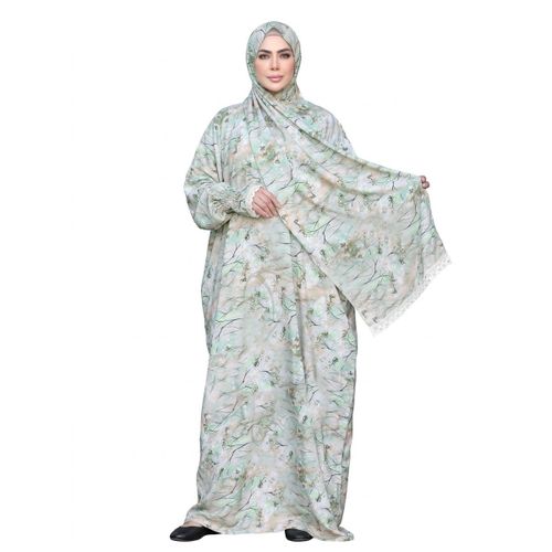 Elegant Embroidered Women's Abaya in Light Gray, Suitable for Daily & Formal Occasions, Made from Lightweight Comfortable Fabric