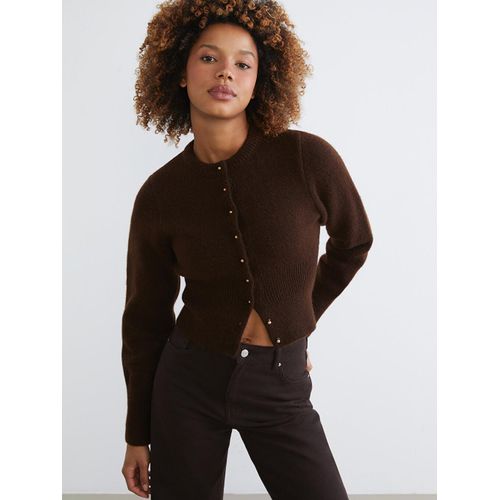 Crew Neck Women's Knitwear Cardigan